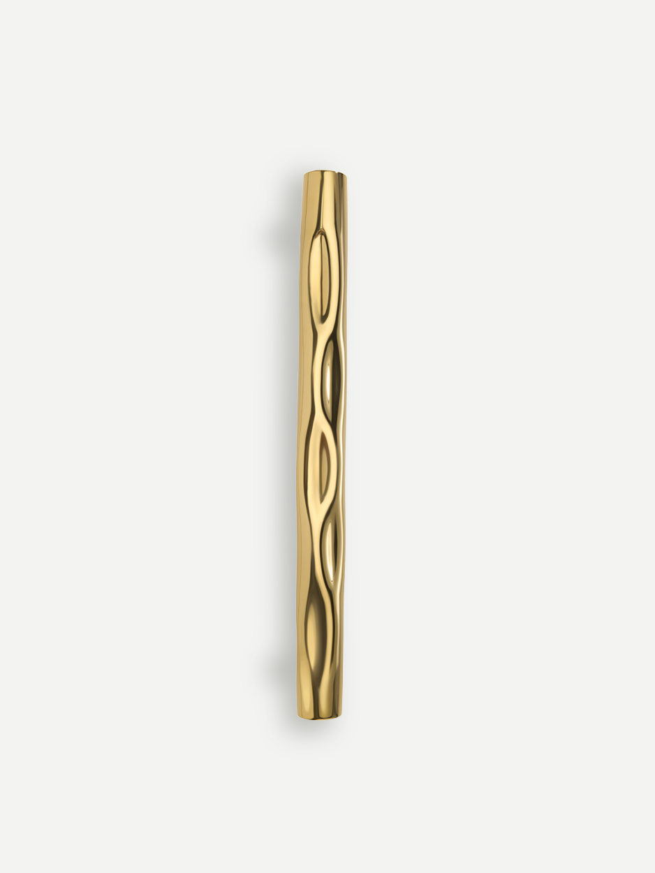Brushed stainless steel Gold front door handle for minimalist design
