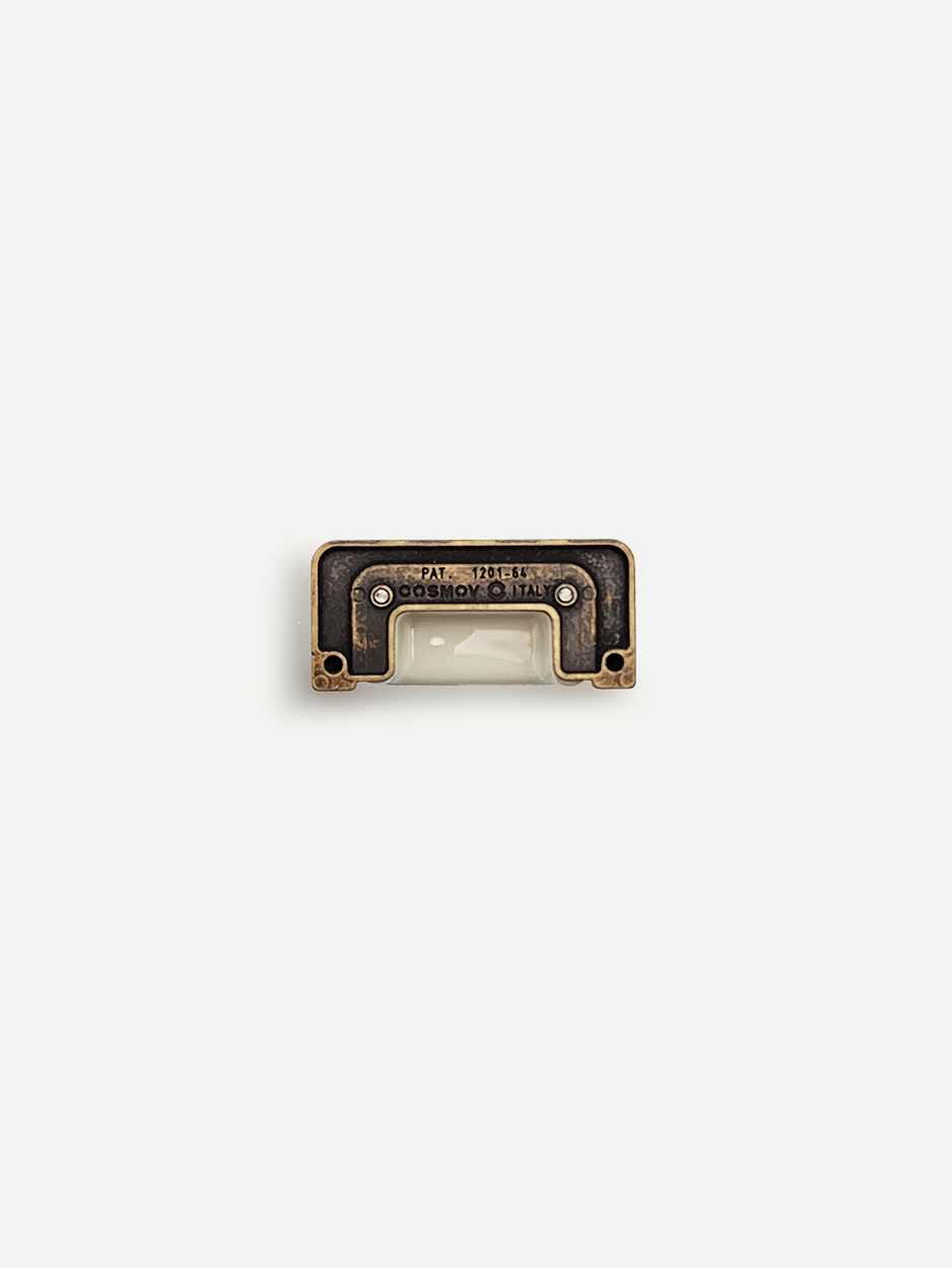 White rectangle drawer knobs for kitchen and wardrobe cabinets.