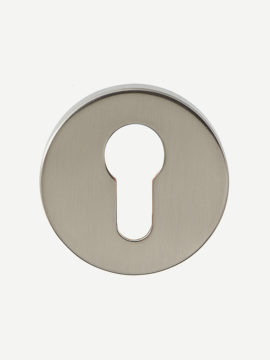 Satin Nickel Keyhole/ Escutcheon Round - Glitters Hardware