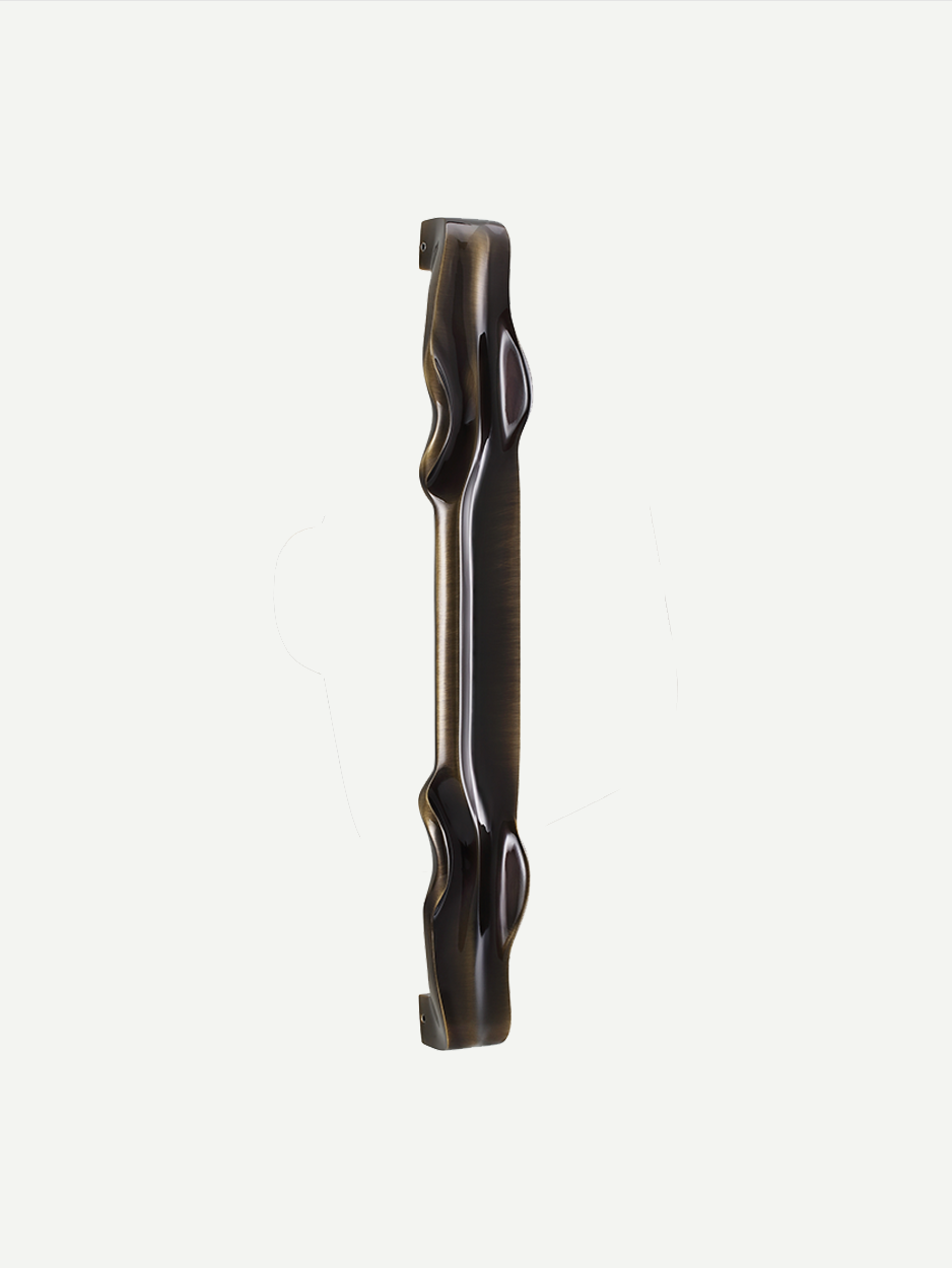 Elegant brass handle for designer entryways