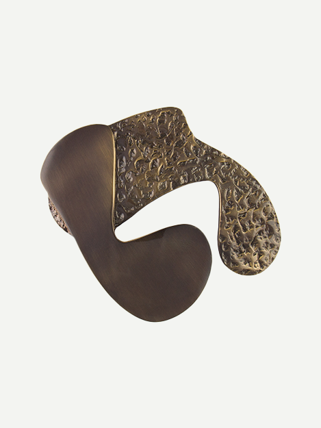 Modern brass drawer pull handle for big cabinets and console units 