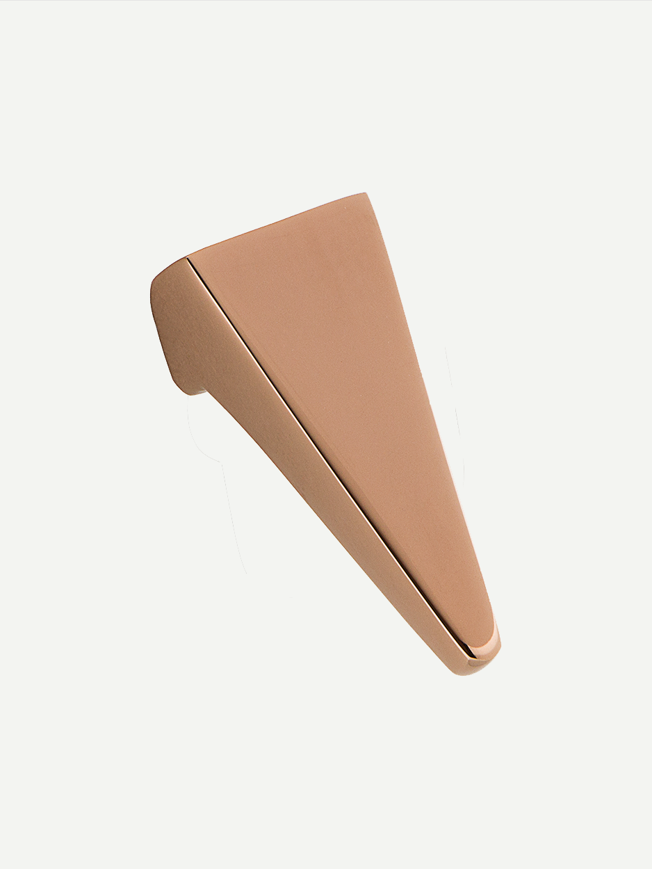 Contemporary cabinet knob for luxury furniture design in rose gold 