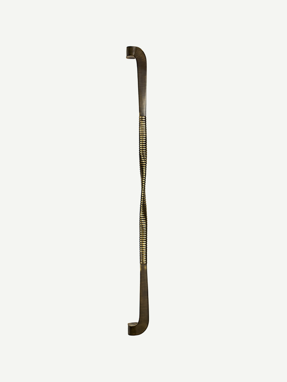 Modern brass front door pull for villas