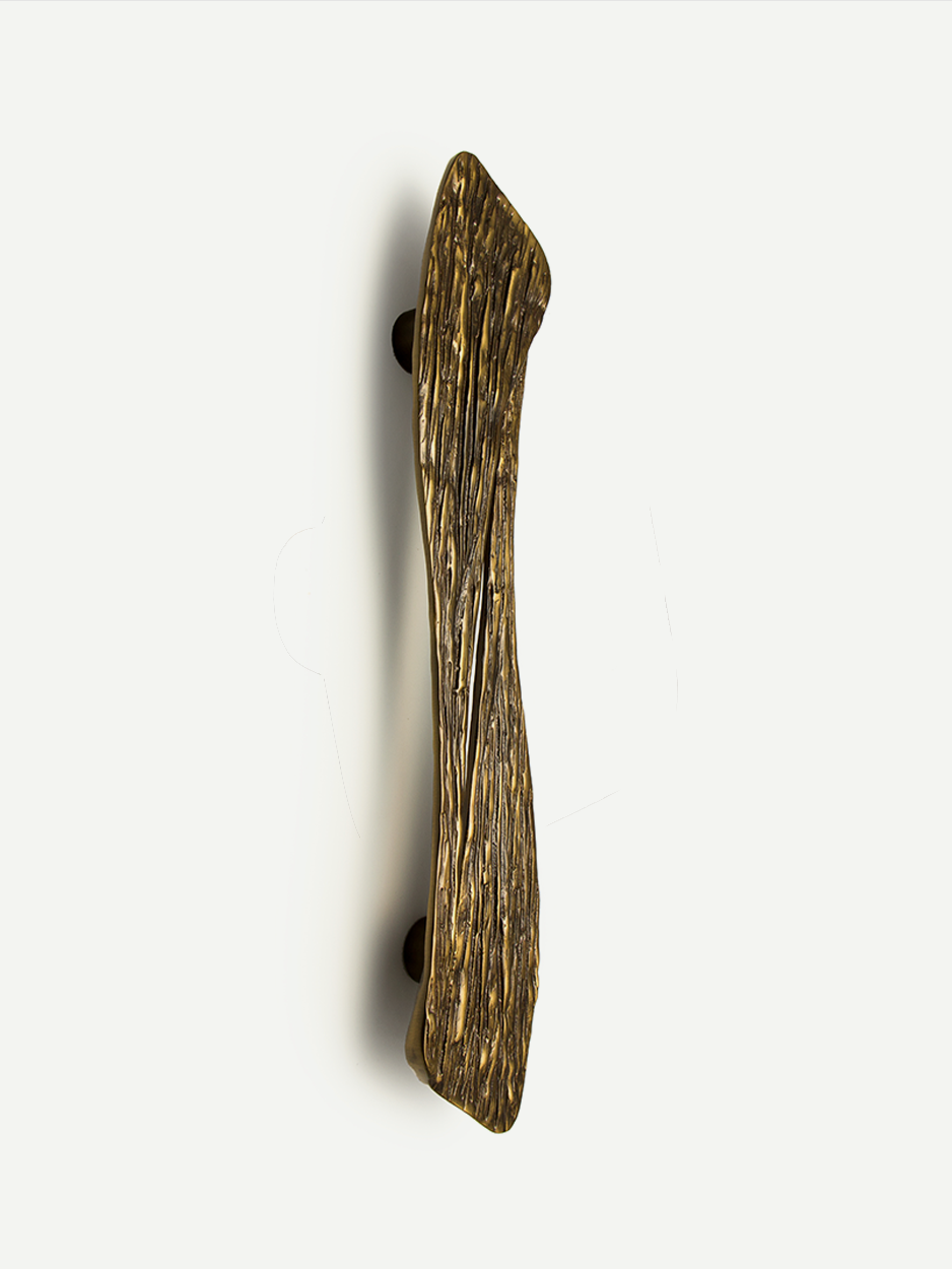 Unique modern pull handle for front entryways.